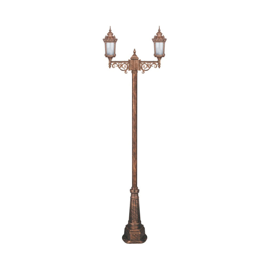 چراغ دوشاخه پارکی تکشیدفام مدل روبینا کد 91215-16-8425