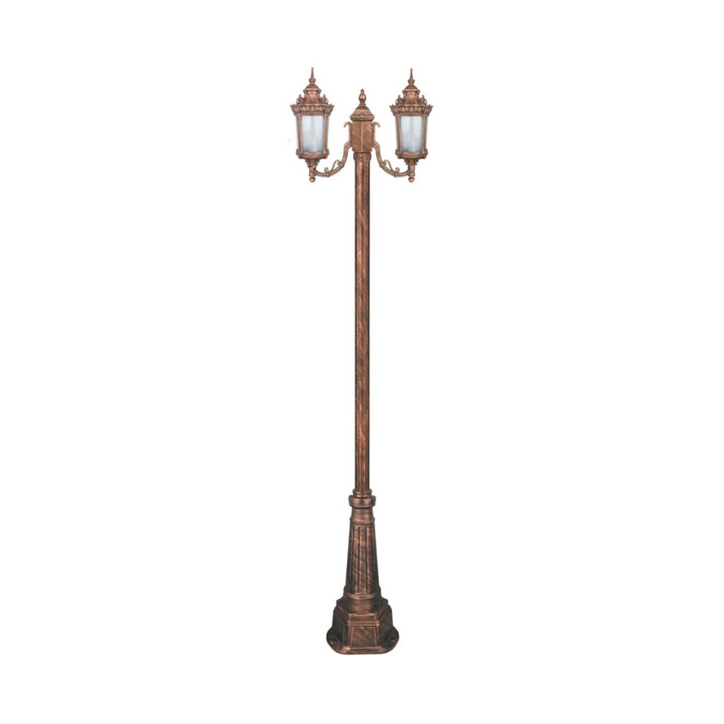 چراغ دوشاخه پارکی تکشیدفام مدل روبینا کد 91215-16-8421