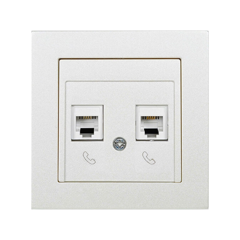 پریز تلفن دو سوکت اویدنت کدMC2TL00X02