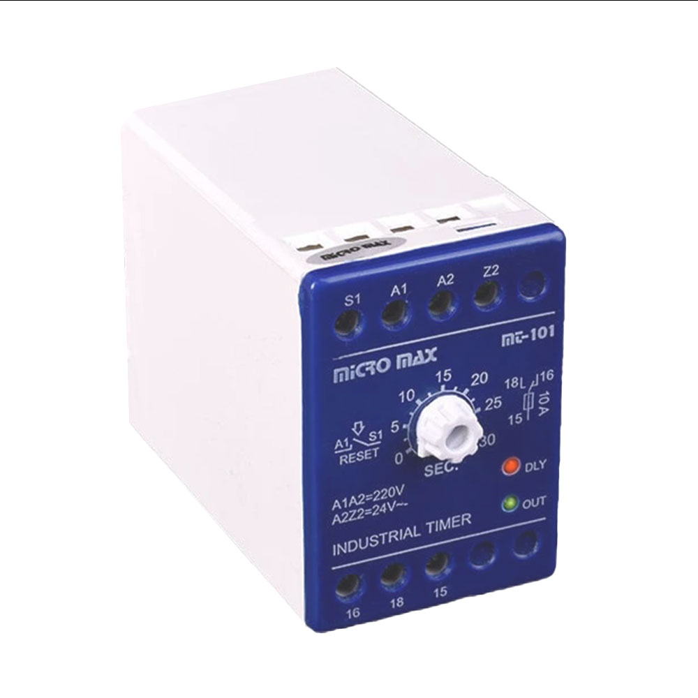 رله تایمر صنعتی ثانیه و دقیقه میکرومکس مدل MT-101X