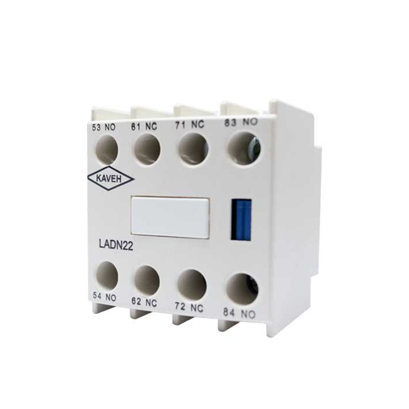 کنتاکت کمکی کنتاکتور دو باز و دو بسته نصب از جلو الکترو کاوه