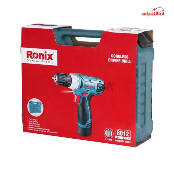 دریل پیچ‌گوشتی شارژی 12 ولت رونیکس مدل 8012