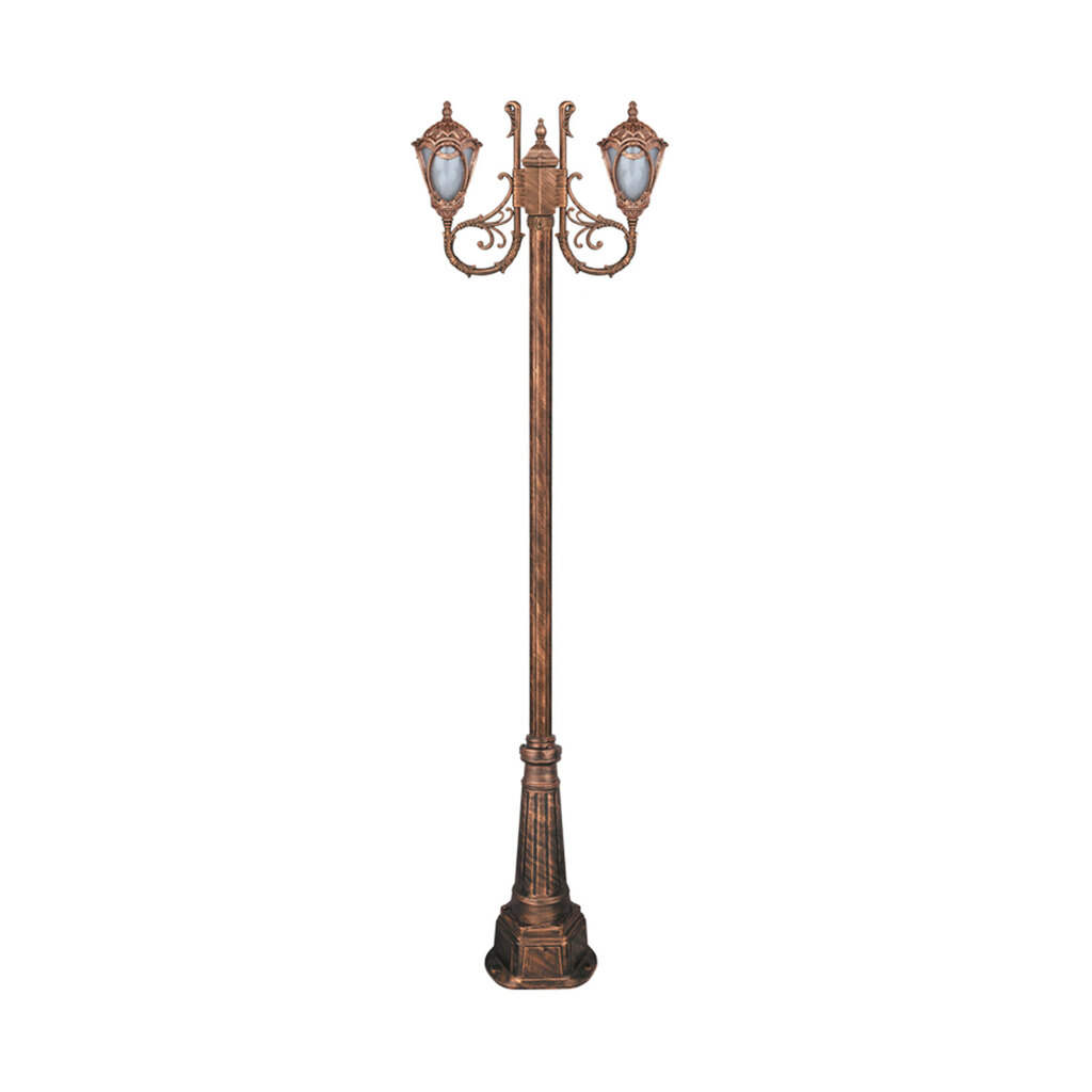 چراغ دوشاخه پارکی تکشیدفام مدل مهرگان کد 91215-16-8723