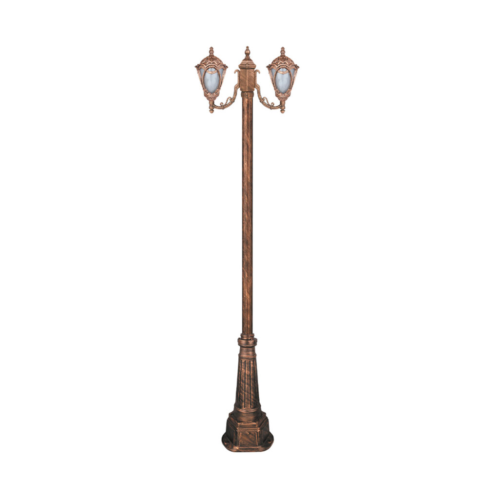 چراغ دوشاخه پارکی تکشیدفام مدل مهرگان کد 91215-16-8721