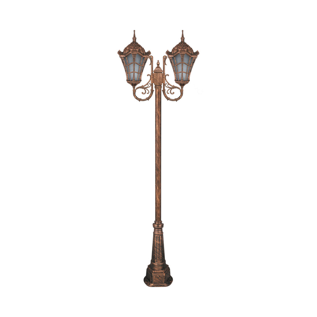 چراغ دوشاخه پارکی تکشیدفام مدل وستا کد 91215-16-8623