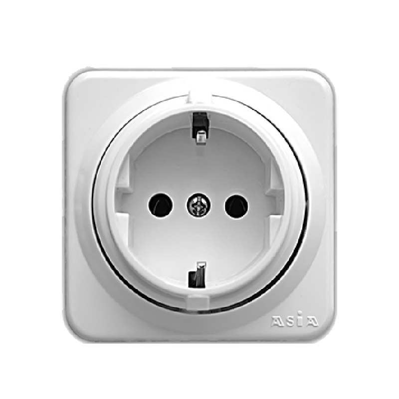 پریز ارت دار روکار آسیا الکتریک مدل رز