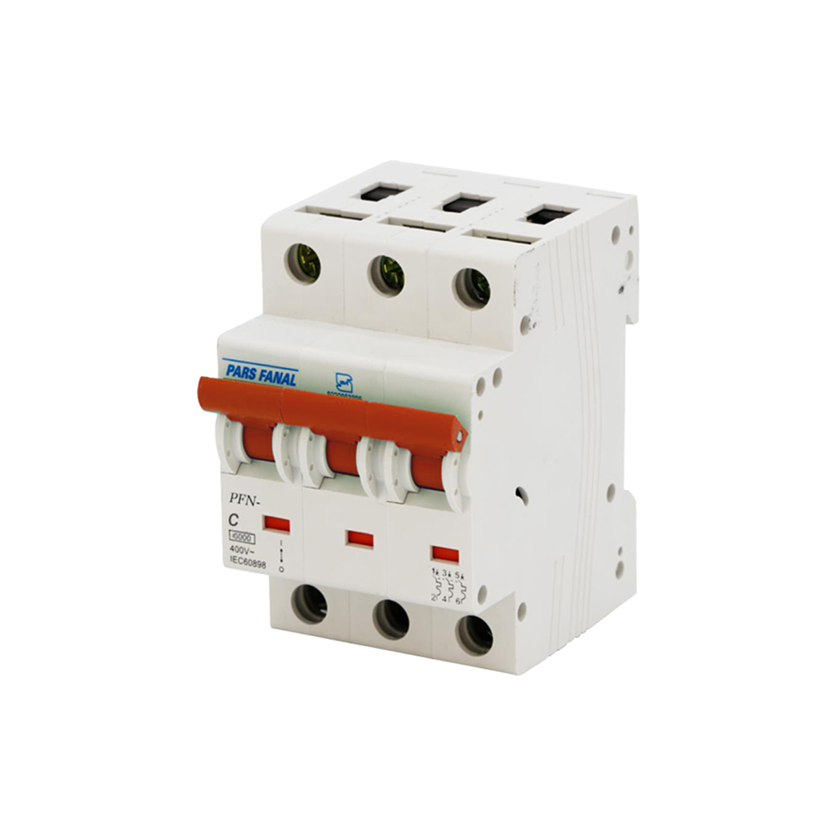 کلید مینیاتوری سه پل 4 آمپر پارس فانال مدل C4-10K-PFN-3P