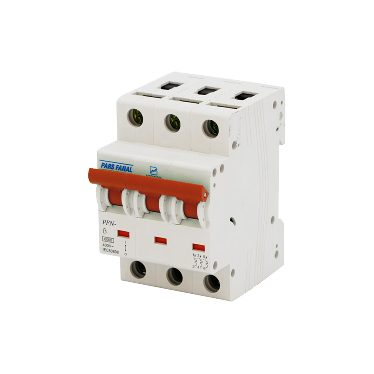 کلید مینیاتوری سه پل 63 آمپر پارس فانال مدل B63-6K-PFN-3P