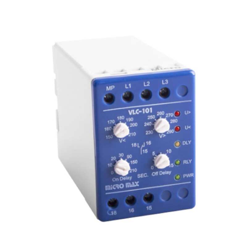 رله کنترل ولتاژ سه فاز و تکفاز میکرومکس مدل VLC-101X