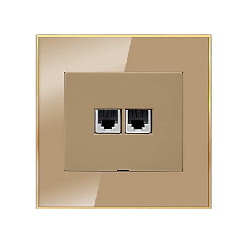 پریز تلفن دو خانه آسیا الکتریک مدل نگین