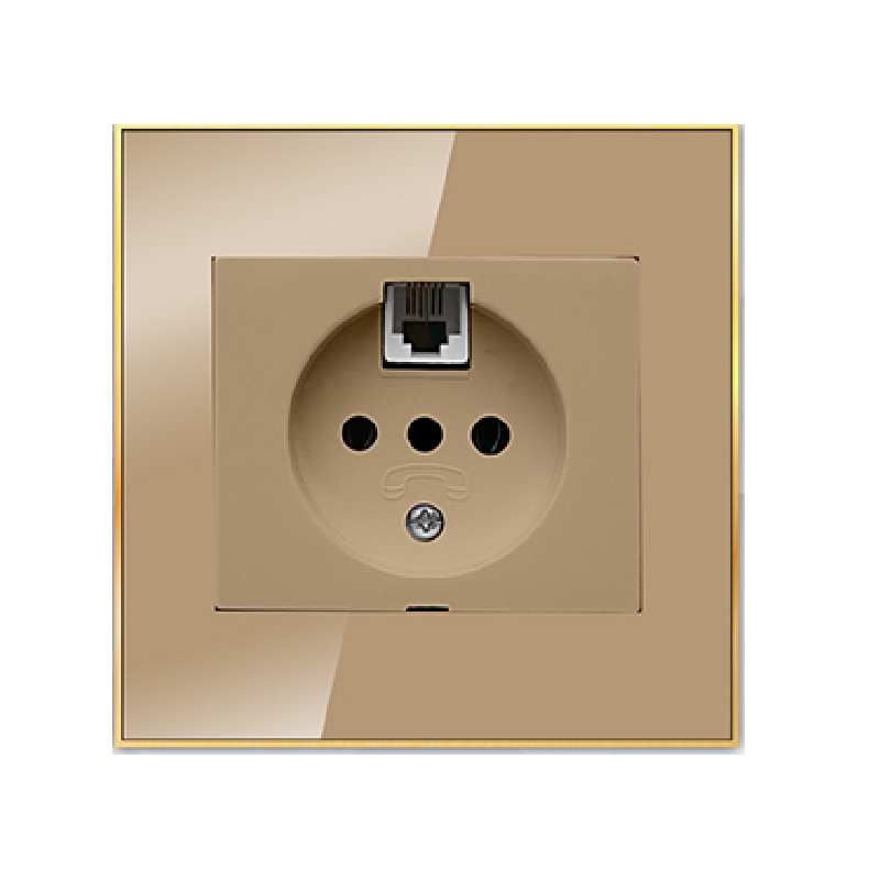 پریز تلفن دو منظوره آسیا الکتریک مدل نگین