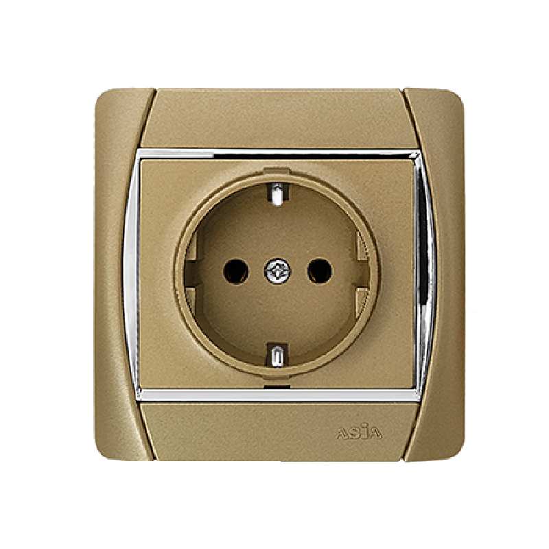 پریز ارت دار آسیا الکتریک مدل سیلور