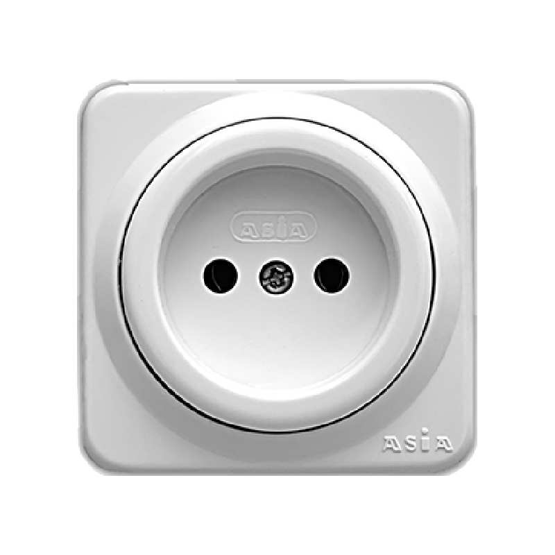 پریز برق روکار آسیا الکتریک مدل رز