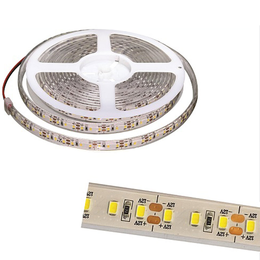 ریسه ضد آب پشت چسب دار 12 ولت تراکم 120 فاین الکتریک 5 متری FEC-2835