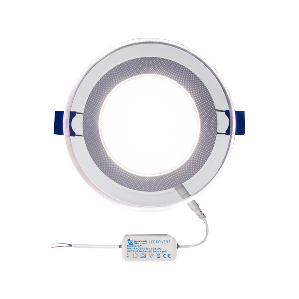 پنل ال ای دی شفاف 9 وات سه حالته گلس یکتا افروز