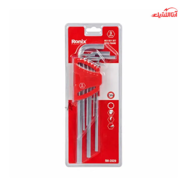 مجموعه 9 عددی آچار آلن 6 گوش رونیکس مدل RH-2029