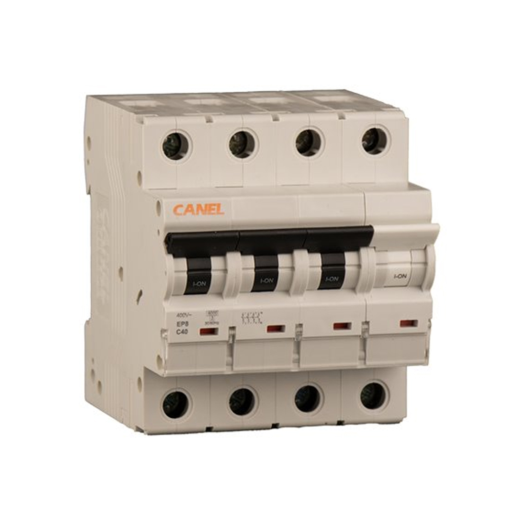 کلید مینیاتوری 40 آمپر سه پل + نول AC کانل کد C40-6KA-3P+N