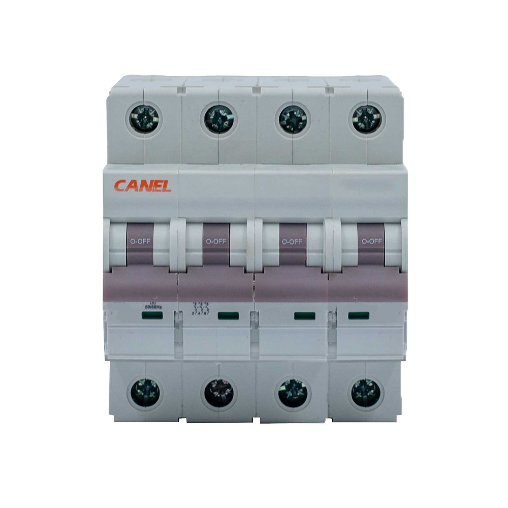 کلید مینیاتوری 10 آمپر چهار پل AC کانل کد B10-6KA-4P