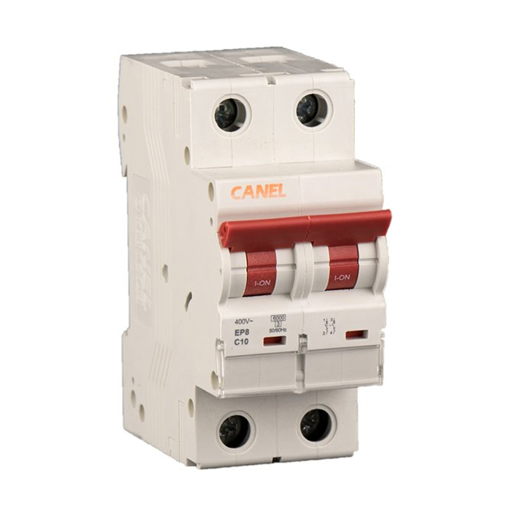 کلید مینیاتوری 2 آمپر دو پل DC کانل کد C2-6KA-2P