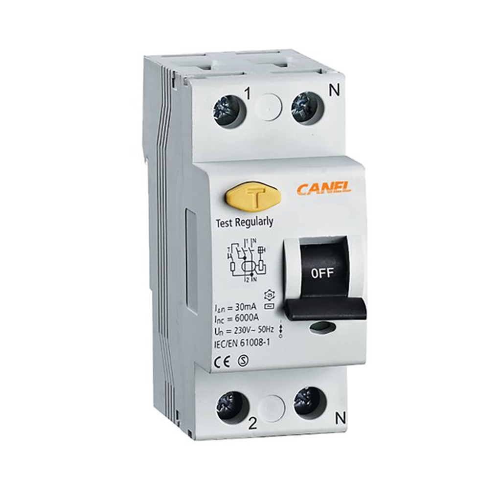 کلید محافظ جان 25 آمپر یک پل + نول کانل کد 25A-6KA-1P+N