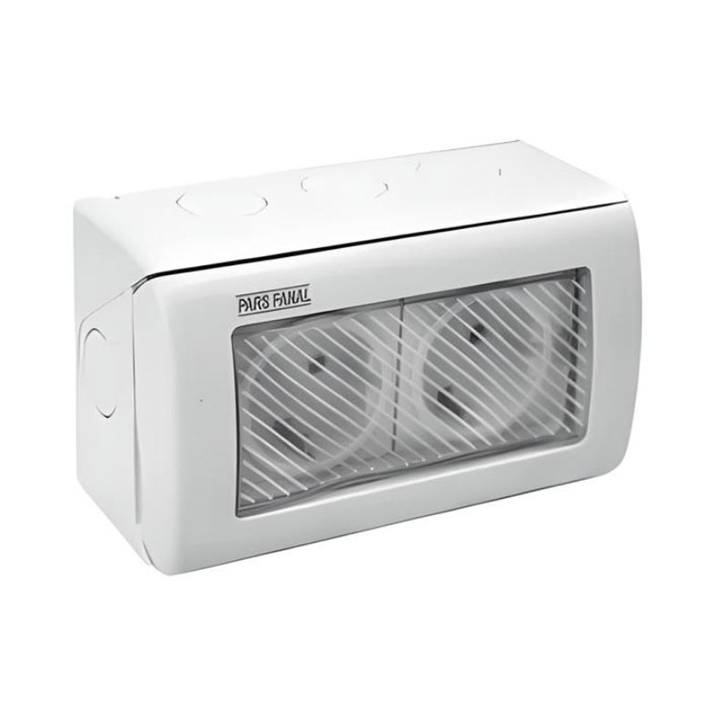 پریز دو پل بارانی روکار پارس فانال مدل PF-2TS16A