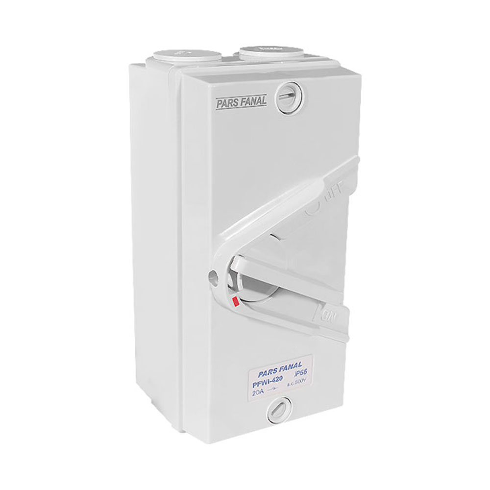 کلید چهار پل بارانی واترپروف 35 آمپر پارس فانال مدل PFWI