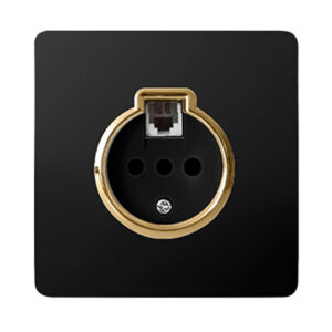 پریز تلفن دو منظوره آسیا الکتریک مدل کریستال