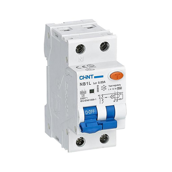 کلید محافظ جان یک پل + نول 25 آمپر ترکیبی چانت مدل NB1L 1P+N