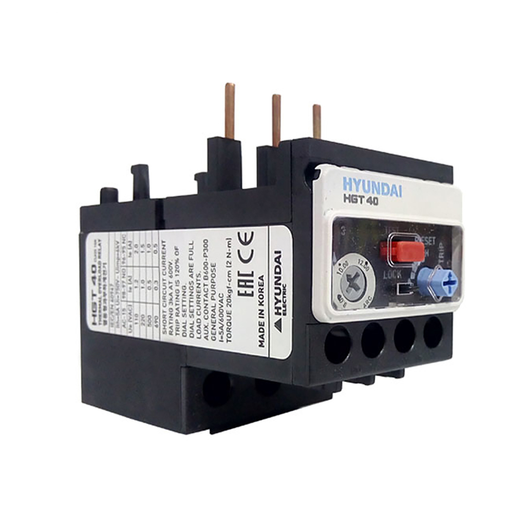 رله بی متال سه فاز هیوندای مدل HGT40 رنج 22 تا 32 آمپر