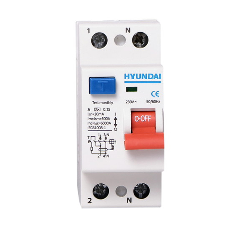 کلید محافظ جان یک پل + نول 80 آمپر هیوندای مدل HiRC100