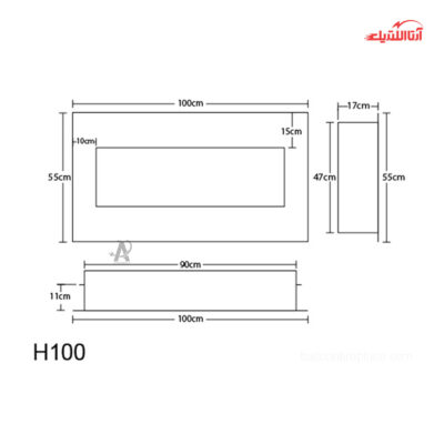 شومینه برقی LCD بیستون مدل H100