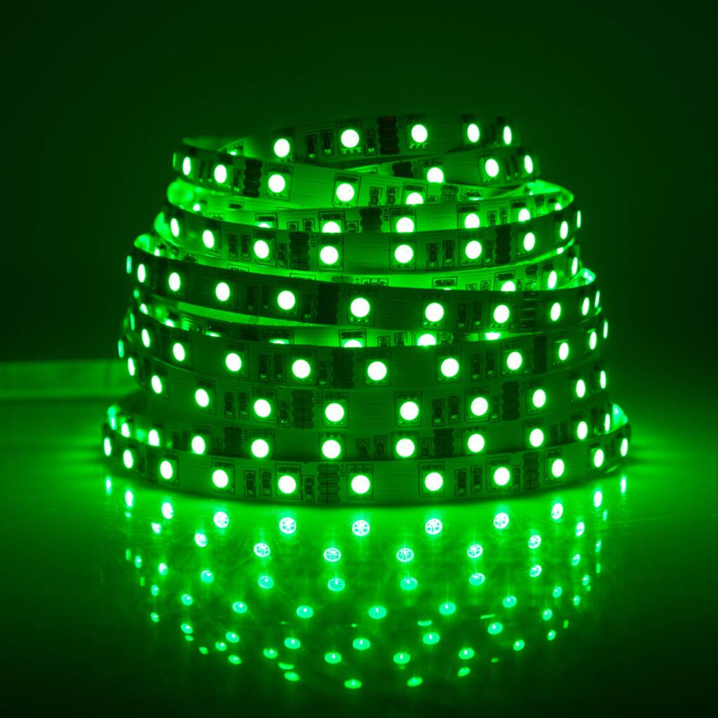 ریسه سبز شلنگی متری 2835 تک لاین 12 ولت تراکم 120