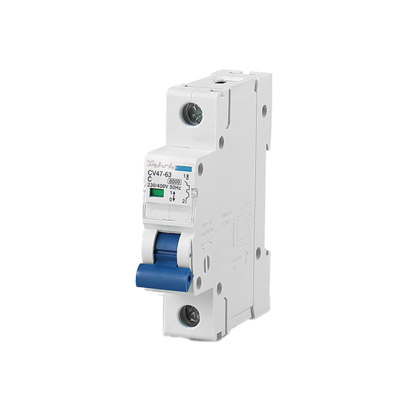 کلید مینیاتوری یک پل 10 آمپر پارس اروند مدل CV47-C10-6K-1P