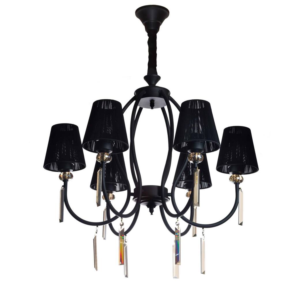 لوستر کریستالی 6 شعله چشمه نور مدل N2400/6