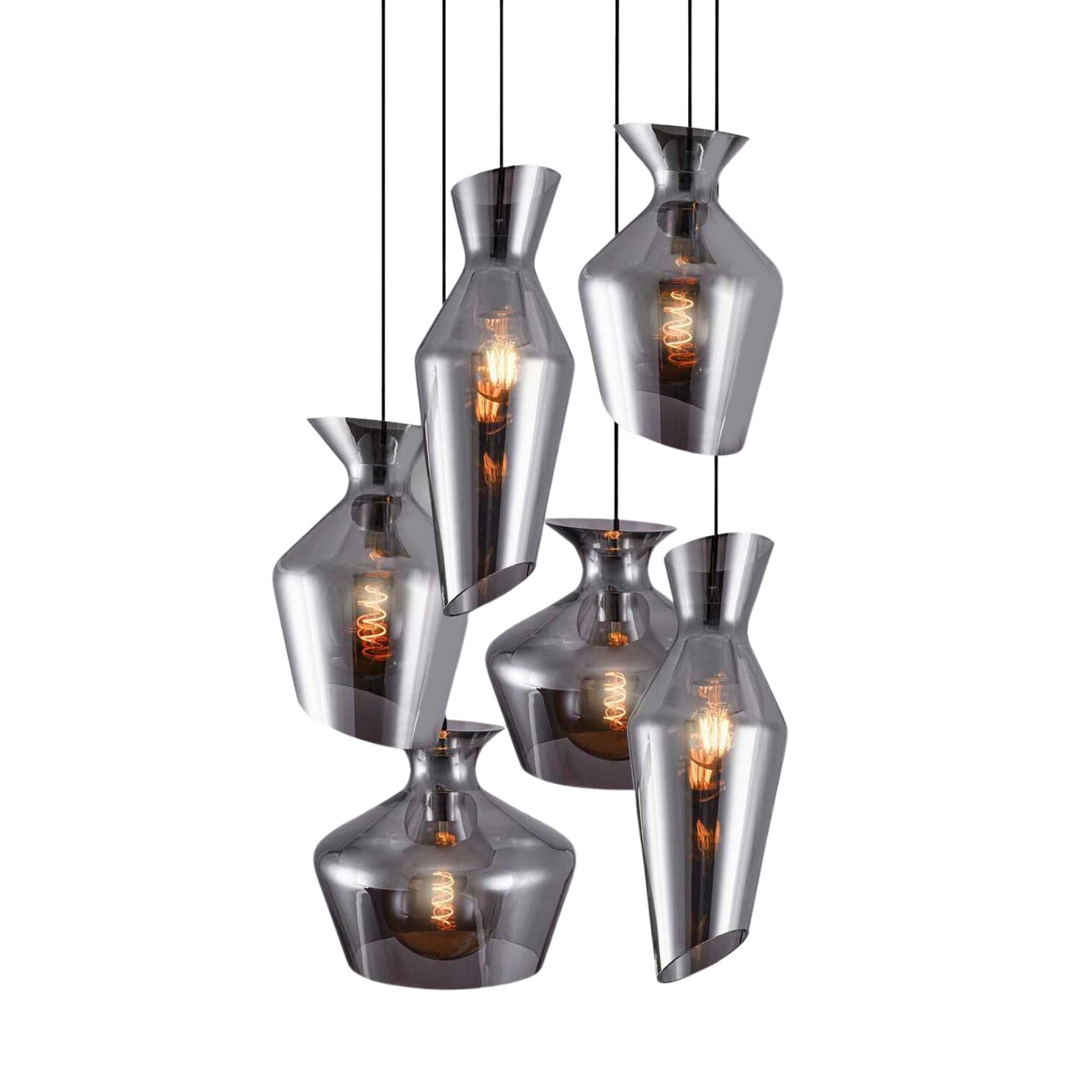 چراغ آویز شش شعله ستاره شمال مدل O63