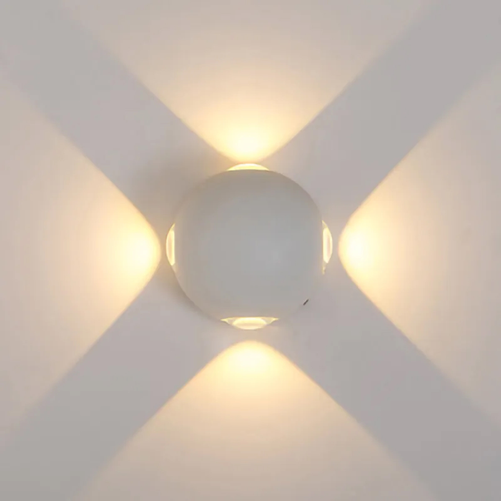 چراغ دیواری گرد چهار طرفه 12 وات ستاره شمال مدل LI 178