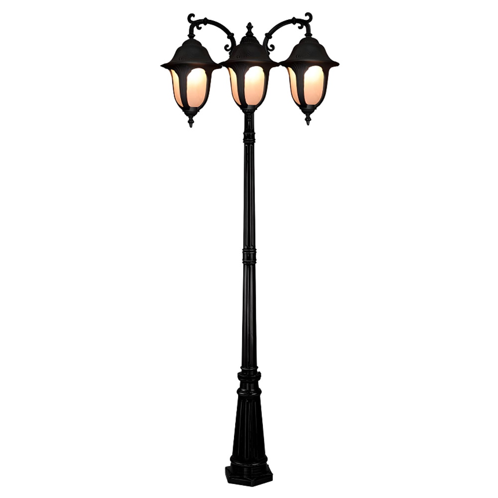 چراغ ایستاده حیاطی سه شاخه رو به پایین تیانا مدل ارس