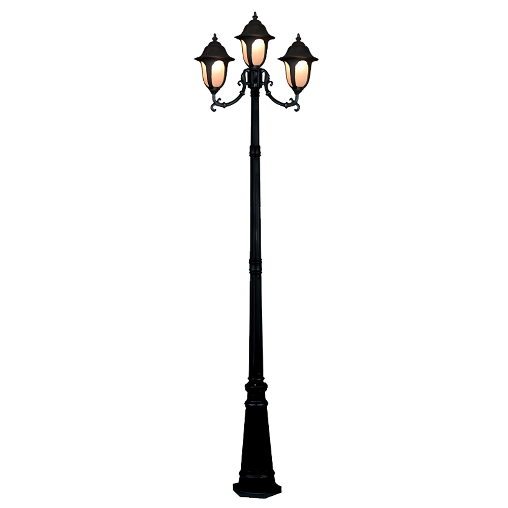 چراغ ایستاده حیاطی سه شاخه رو به بالا تیانا مدل ارس