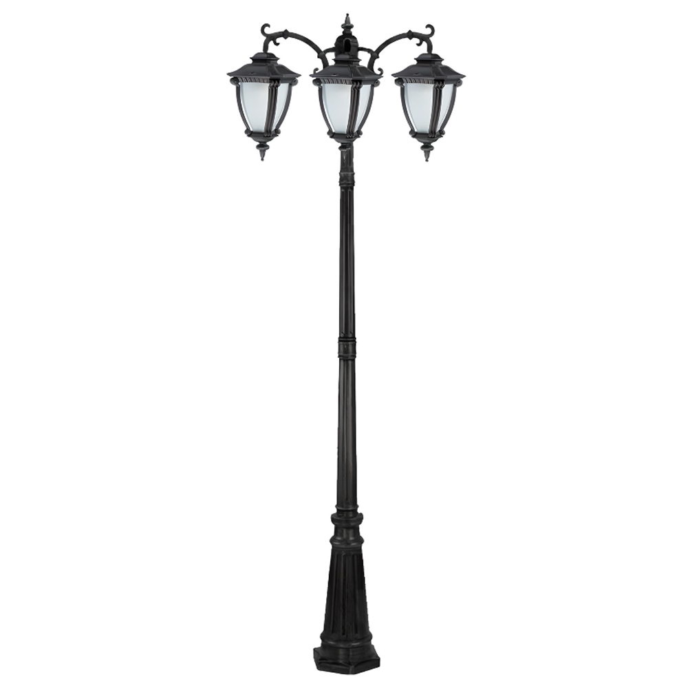 چراغ چمنی ایستاده سه شاخه رو به پایین حیاطی تیانا مدل کیوان