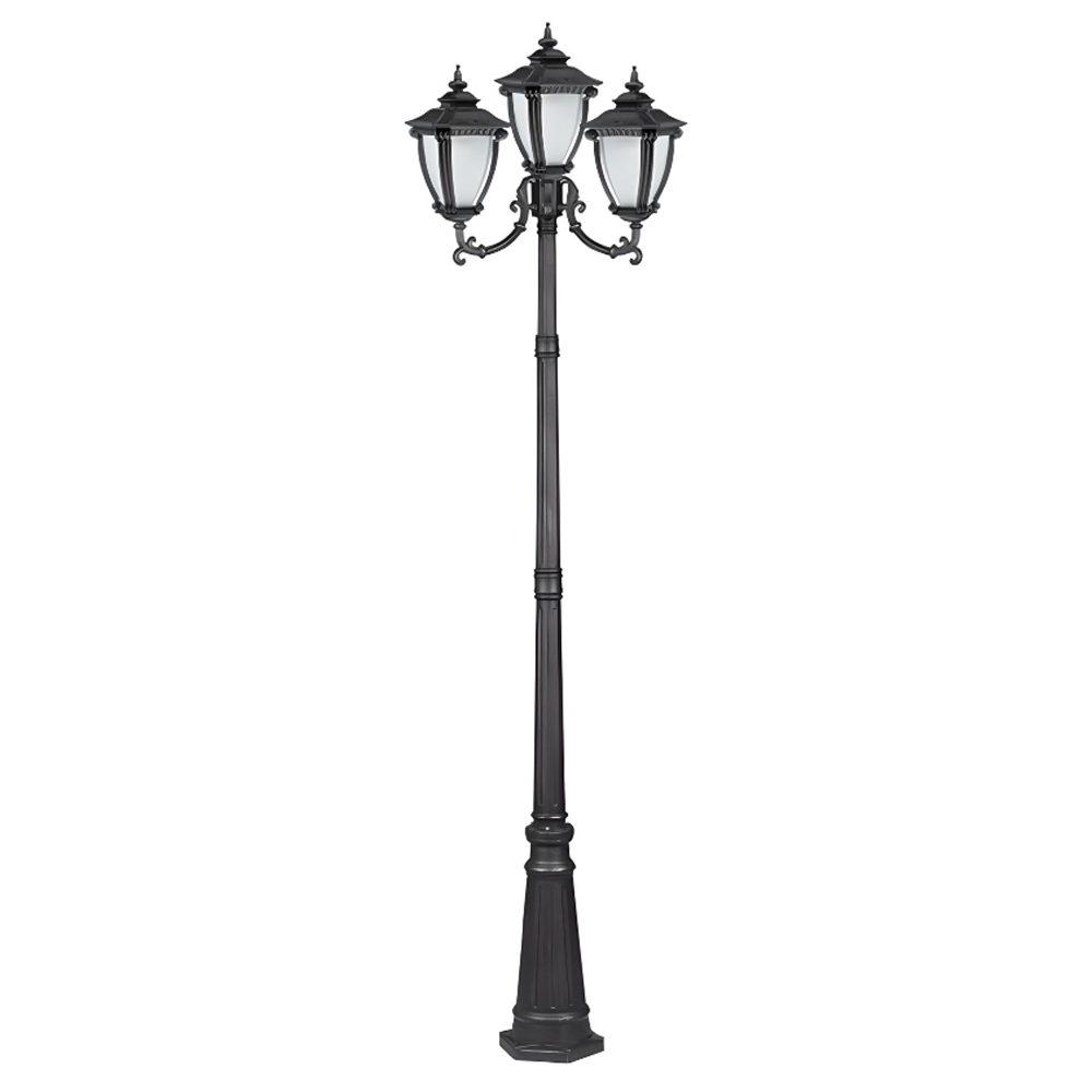 چراغ چمنی ایستاده سه شاخه رو به بالا حیاطی تیانا مدل کیوان