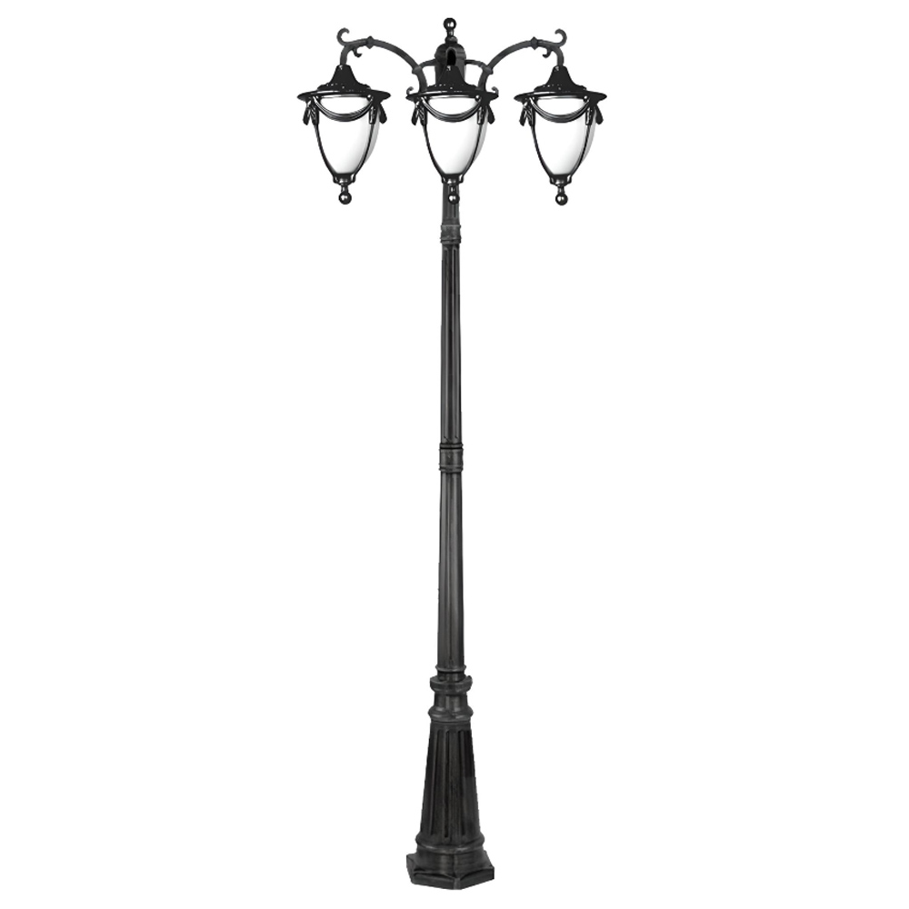 چراغ ایستاده سه شاخه رو به پایین حیاطی تیانا مدل ساینا