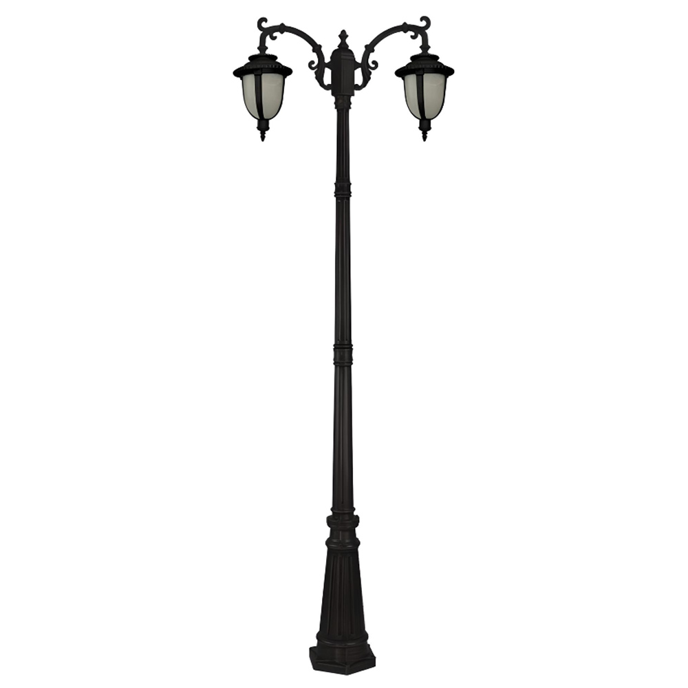 چراغ حیاطی ایستاده دو شاخه رو به پایین تیانا مدل اروند