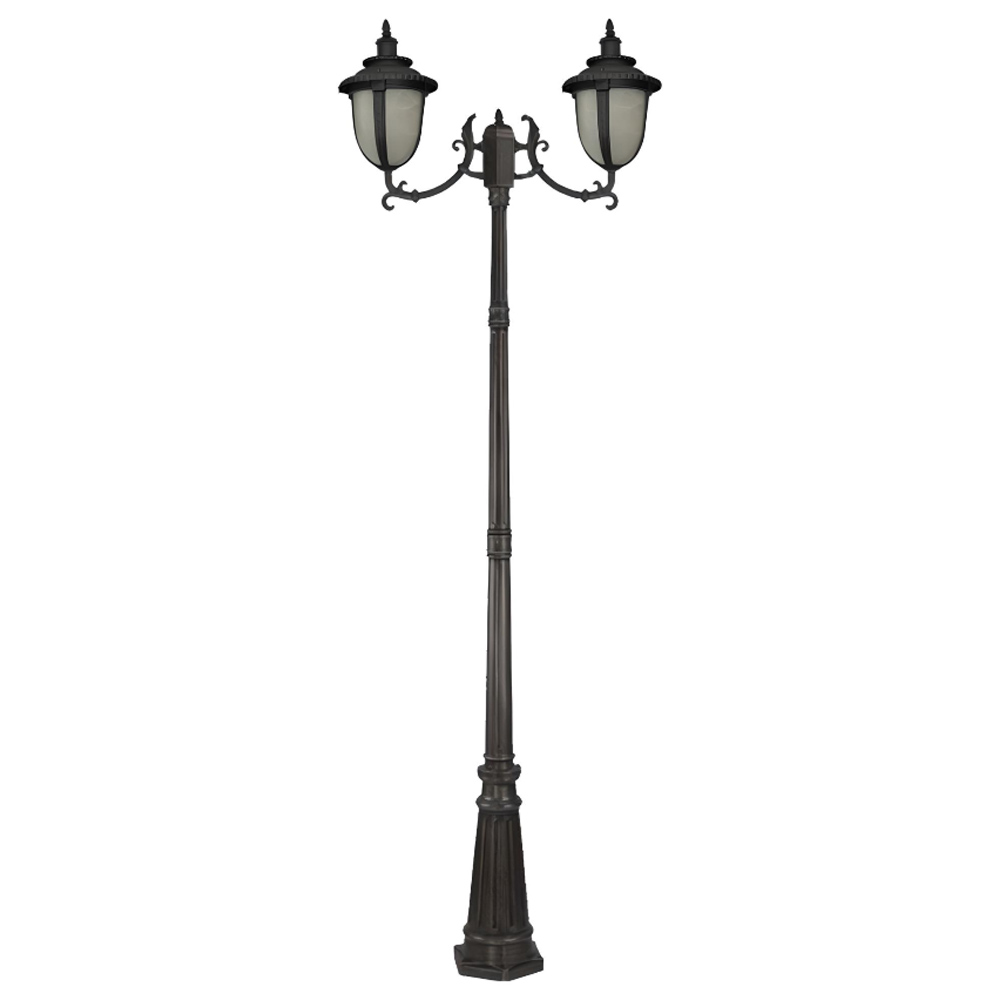 چراغ حیاطی ایستاده دو شاخه رو به بالا تیانا مدل اروند