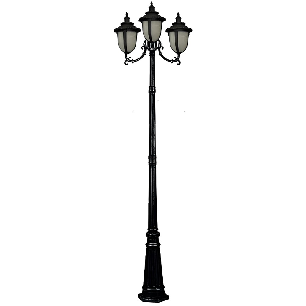 چراغ حیاطی ایستاده سه شاخه رو به بالا تیانا مدل اروند