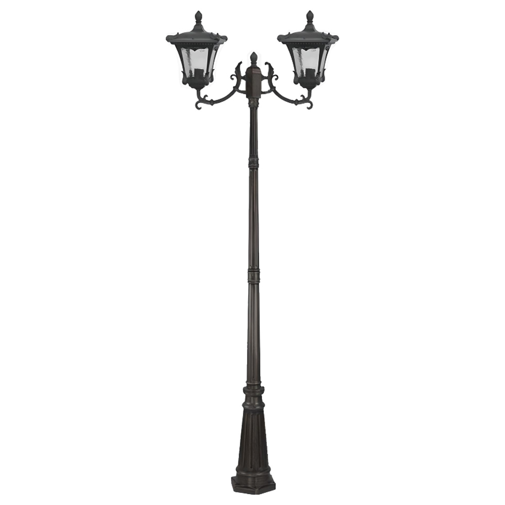 چراغ حیاطی ایستاده دو شاخه رو به بالا تیانا مدل اطلس