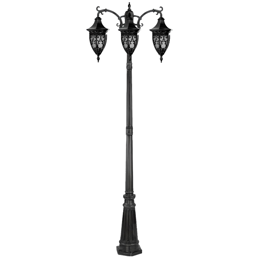 چراغ حیاطی ایستاده سه شاخه رو به پایین تیانا مدل آراد