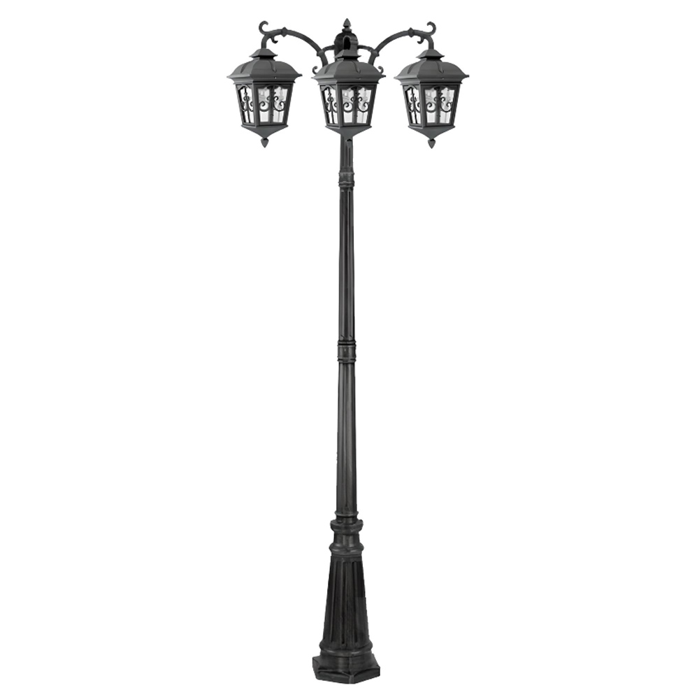 چراغ حیاطی ایستاده سه شاخه رو به پایین تیانا مدل روژیار