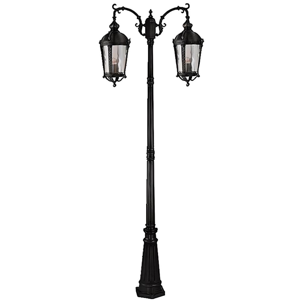 چراغ حیاطی ایستاده دو شاخه رو به پایین تیانا مدل شهاب