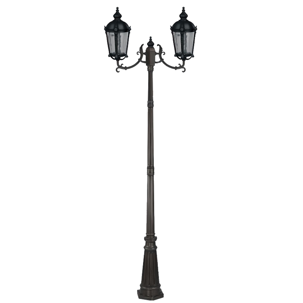 چراغ حیاطی ایستاده دو شاخه رو به بالا تیانا مدل شهاب