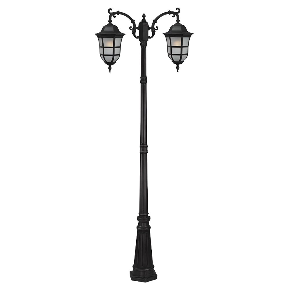 چراغ حیاطی ایستاده دو شاخه رو به پایین تیانا مدل روشا